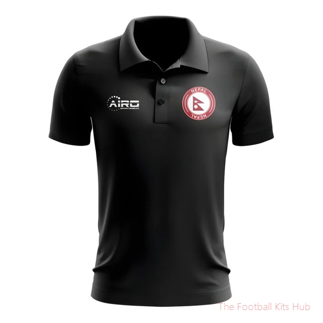Vibrant Nepal Football Black Shirt Sports Collection-Unisoccer Shop